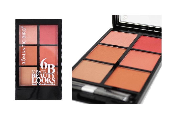 پالت رژگونه شش رنگ رمانتیک برد مدل 6B V-Face Beauty Looks Blush Palette Perfect Tint کدB