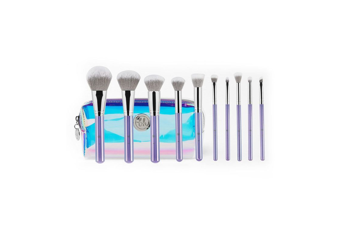 ست براش ۱۰ تکه هلو هولو (Hello Holo) بی اچ کازمتیکس (BH Cosmetics) همراه با کیف هولوگرامی