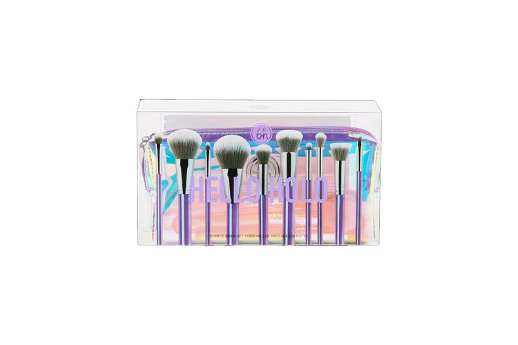 ست براش ۱۰ تکه هلو هولو (Hello Holo) بی اچ کازمتیکس (BH Cosmetics) همراه با کیف هولوگرامی