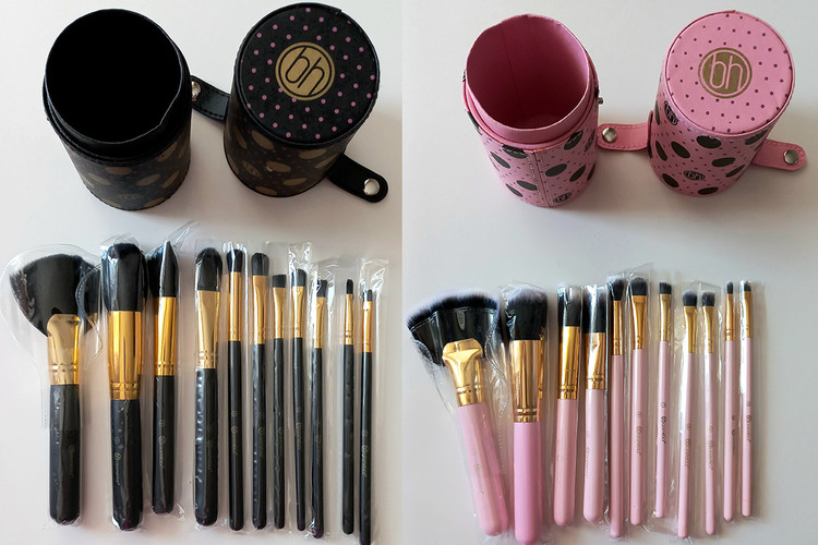 ست براش ۱1 تکه بی اچ کازمتیکس (BH Cosmetics) همراه با کیف استوانه ای