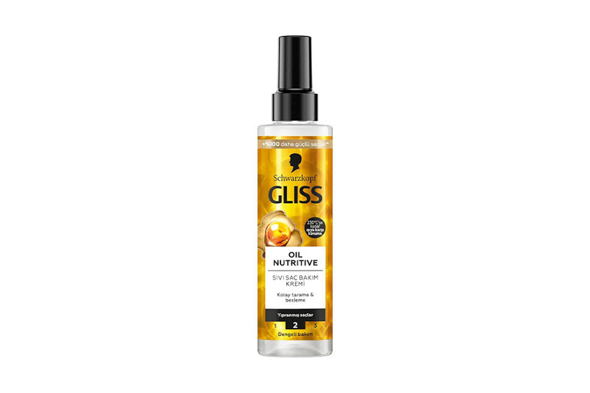 اسپری دوفاز طلایی گلیس GLISS مدل Oil Nutritive حجم 200ml
