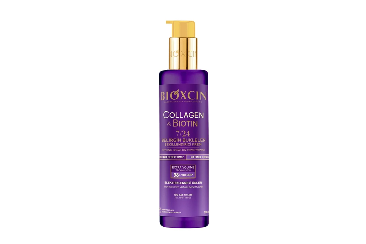 كرم موی حجم دهنده و حالت دهنده (Styling) بدون آبکشی بیوکسین مدل کلاژن و بیوتین 7/24 حجم 200ml