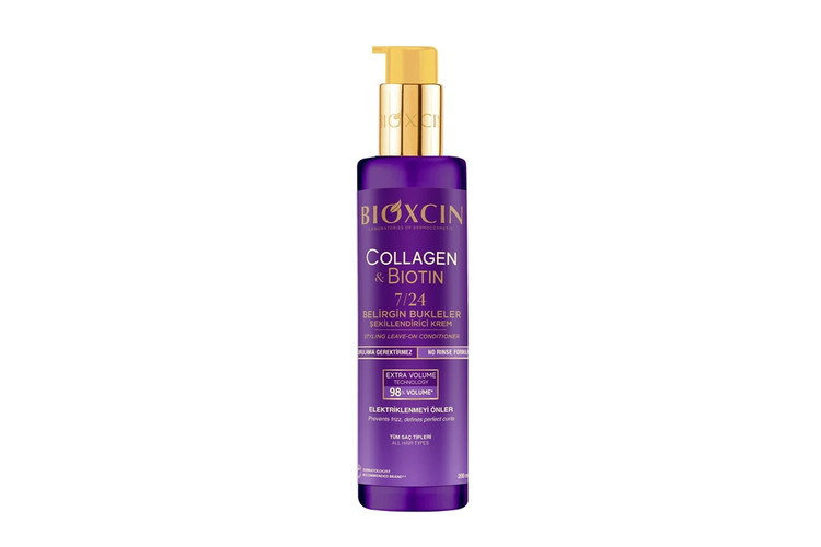 كرم موی حجم دهنده و حالت دهنده (Styling) بدون آبکشی بیوکسین مدل کلاژن و بیوتین 7/24 حجم 200ml